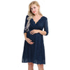 Maternity Elegant Floral Lace Dress